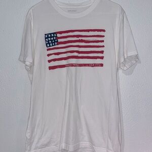 Banana Republic Mens Crew Neck Size L American Flag Patriotic